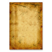 ヴィンテージウェディング日本の竹カリグラフィアート テーブルナンバー (裏面)