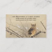 ヴィンテージウェディング日本の、フクロウと梅 エンクロージャーカード (裏面)