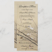 ヴィンテージウェディング日本の、フクロウと梅 メニュー (正面/裏面)