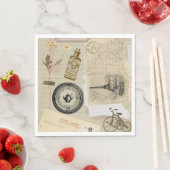 ヴィンテージウェディング紙ナプキン スタンダードランチョンナプキン (インサイチュ)