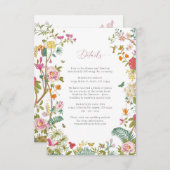 ヴィンテージウェディング詳細カード エンクロージャーカード (正面/裏面)