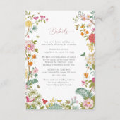 ヴィンテージウェディング詳細カード エンクロージャーカード (正面)