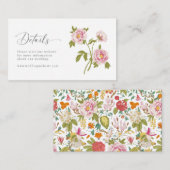 ヴィンテージウェディング詳細 エンクロージャーカード (正面/裏面)