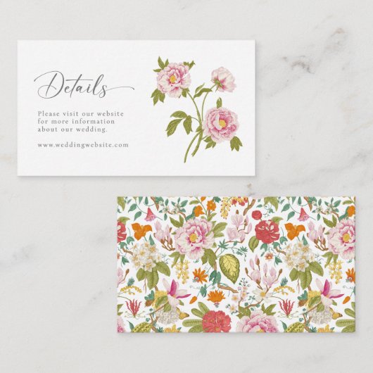 ヴィンテージウェディング詳細 エンクロージャーカード (正面/裏面)