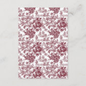 ヴィンテージウェディング詳細 | ブルゴーニュ・トイル・エンクロージャー エンクロージャーカード (裏面)