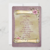 ヴィンテージウェディング金ゴールドスクロール 招待状 (正面)