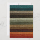 ヴィンテージウェディング, あたたかなオータムストライプパターン 招待状 (裏面)