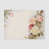 ヴィンテージウェディング アンティークガーデンローズフラワー 薄葉紙 (正面)