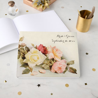 ヴィンテージウェディング アンティークガーデン ローズフラワー ゲストブック