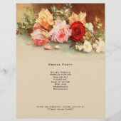 ヴィンテージウェディング、アンティークバラ花はまだ生活 (裏面)