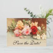 ヴィンテージウェディング、アンティークバラ花はまだ生活 セーブザデート (スタンド正面)