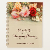 ヴィンテージウェディング、アンティークバラ花はまだ生活 プランナー手帳 (正面)