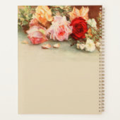 ヴィンテージウェディング、アンティークバラ花はまだ生活 プランナー手帳 (裏面)