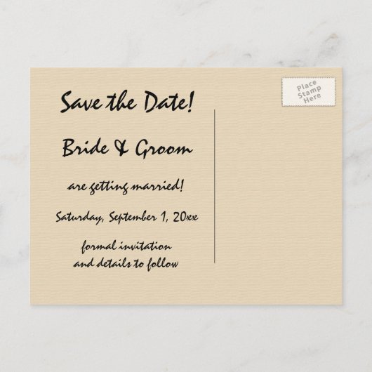 ヴィンテージウェディング、アンティークバラ花はまだ生活 案内ポストカード (裏面)