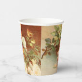 ヴィンテージウェディング、アンティークバラ花はまだ生活 紙コップ (右)