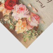 ヴィンテージウェディング、アンティークバラ花はまだ生活 薄葉紙 (詳細)