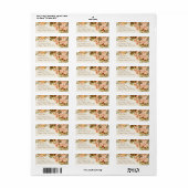 ヴィンテージウェディング、アンティークピンクローズフラワーズフローラ ラベル (フルシート)