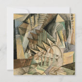 ヴィンテージウェディング, アーストーンカラー, キュビズムアート 招待状 (裏面)