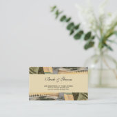 ヴィンテージウェディング、アーストーンカラー、キュービズム美術 エンクロージャーカード (スタンド正面)