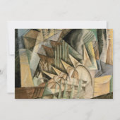 ヴィンテージウェディング、アーストーンカラー、キュービズム美術 招待状 (裏面)