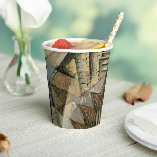 ヴィンテージウェディング、アーストーンカラー、キュービズム美術 紙コップ (インサイチュ)