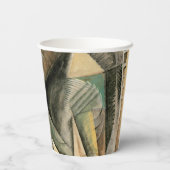 ヴィンテージウェディング、アーストーンカラー、キュービズム美術 紙コップ (裏面)