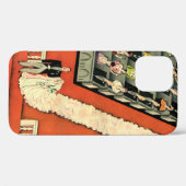 ヴィンテージウェディング、アートデコの花嫁と新郎の新婚 Case-Mate iPhoneケース (裏面 (横))