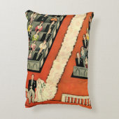 ヴィンテージウェディング、アールデコ新婚と新婚の新婚 アクセントクッション (裏面(縦))