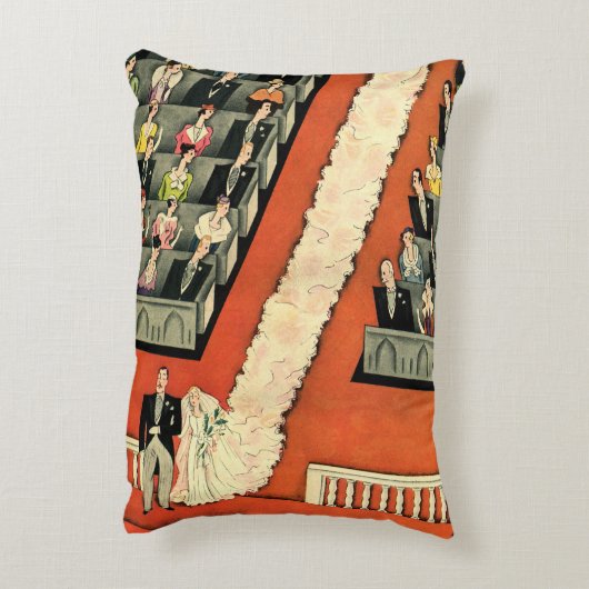 ヴィンテージウェディング、アールデコ新婚と新婚の新婚 アクセントクッション (裏面(縦))