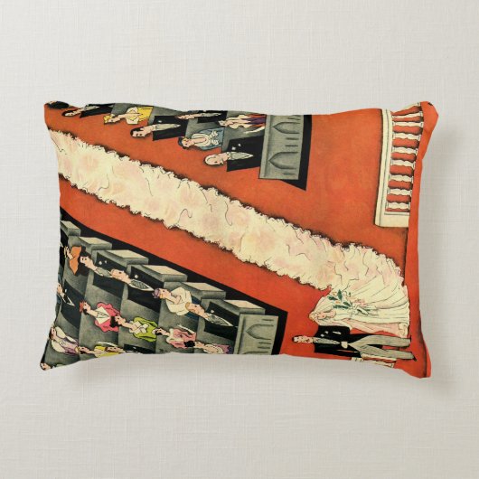 ヴィンテージウェディング、アールデコ新婚と新婚の新婚 アクセントクッション (裏面)