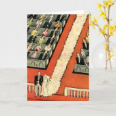 ヴィンテージウェディング、アールデコ新婚と新婚の新婚 カード (黄色い花)