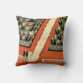 ヴィンテージウェディング、アールデコ新婚と新婚の新婚 クッション (裏面)