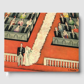 ヴィンテージウェディング、アールデコ新婚と新婚の新婚 ゲストブック (正面)