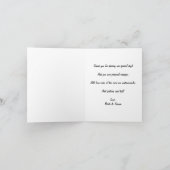 ヴィンテージウェディング、アールデコ新婚と新婚の新婚 サンキューカード (内部)