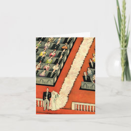 ヴィンテージウェディング、アールデコ新婚と新婚の新婚 サンキューカード