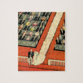 ヴィンテージウェディング、アールデコ新婚と新婚の新婚 ジグソーパズル (縦)