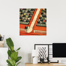 ヴィンテージウェディング、アールデコ新婚と新婚の新婚 ポスター