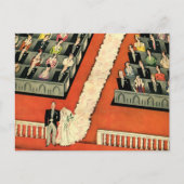 ヴィンテージウェディング、アールデコ新婚と新婚の新婚 ポストカード (正面)