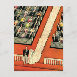 ヴィンテージウェディング、アールデコ新婚と新婚の新婚 ポストカード