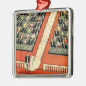 ヴィンテージウェディング、アールデコ新婚と新婚の新婚 メタルオーナメント (左)