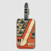 ヴィンテージウェディング、アールデコ新婚と新婚の新婚 ラゲッジタグ (正面縦)