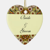 ヴィンテージウェディング、ガーデンフラワーズフローラ蝶 セラミックオーナメント (右)