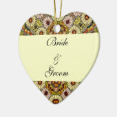 ヴィンテージウェディング、ガーデンフラワーズフローラ蝶 セラミックオーナメント (左)