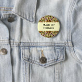 ヴィンテージウェディング、ガーデンフラワーズフローラ蝶 缶バッジ (インサイチュ)