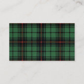 ヴィンテージウェディング、タータンチェックダビッドソンモダンパターン エンクロージャーカード (裏面)