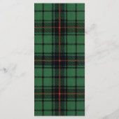 ヴィンテージウェディング、タータンチェックダビッドソンモダンパターン メニュー (裏面)