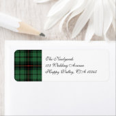 ヴィンテージウェディング、タータンチェックダビッドソンモダンパターン ラベル (インサイチュ)