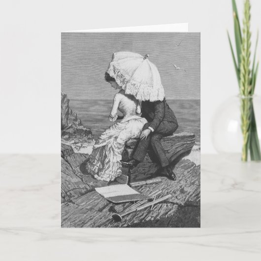 ヴィンテージウェディング、ニューライズバイビーチ カード (正面)