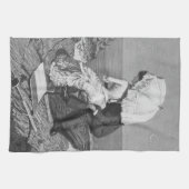 ヴィンテージウェディング、ニューライズバイビーチ キッチンタオル (横)