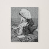 ヴィンテージウェディング、ニューライズバイビーチ ジグソーパズル (縦)